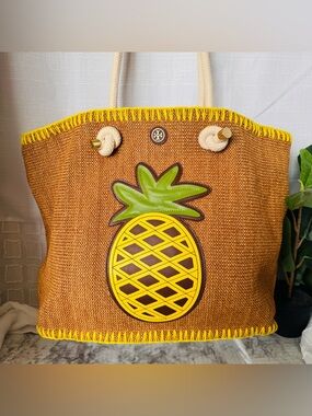 Tory Burch Knotted Pineapple large tote - NWOT